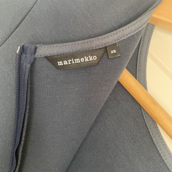 Marimekko Kirjava Short Sleeved Dress in Navy & Orange/Red (XS) EUC - Picture 3 of 5